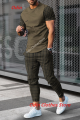 Summer Men Trousers Tracksuit 3D Printing Sleeve T-Shirt Trousers Suit Long 2 Piece Set Pants Street Clothes Men Clothing Set KEEMEEUYZO. 