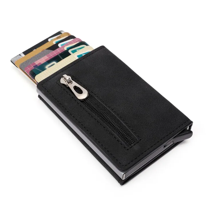 Bycobecy%20Custom%20Rfid%20Smart%20Wallet%20Carbon%20Fiber%20Credit%20Card%20Holder%20Men%20Leather%20Wallet%20Minimalist%20Wallet%20Coins%20Pocket%20Zipper%20Purse%20-%20Image%205