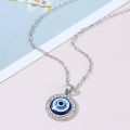 1PC Turkish Crystal Evil Eyes Pendant Necklace For Womens Jewelry Gold Necklaces NOVO.