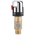 JAEEE Thermostatic Mixing Valve Solid Brass G1/2 for Shower System Water Temperature Control Pipe Basin Thermostat Control.