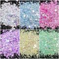 4g Sparkly Dot Laser Nail Art Glitter Bright Holographic Sequins Mirror Chunky Flakes 3D Mixed Paillette Manicure DIY Supplies. 