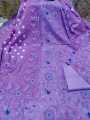 Exclusive Cotton Unstitched Skin Print High Quality Three Piece dress For Women.