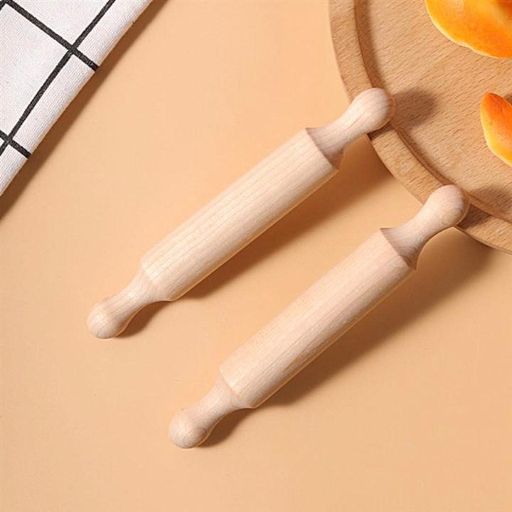 20Piece Mini Rolling Pins Wood Wooden Rolling Pin for Crafts, Small Wooden Dough Roller for Children in the Kitchen Baking Wooden Tiered Tray