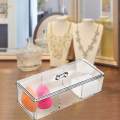 Clear Organizer Desk Makeup Holder Storage Organizer Box Storage Bins for Crafts Dresser.