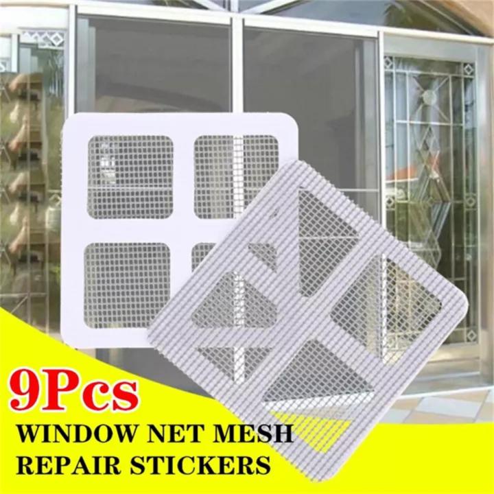 3/9pcs Fix Net Window Home Adhesive Antis Mosquito Fly Bug Insect Repair Screen Wall Patch Stickers Mesh Window Screen Practical 10X10cm