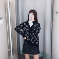 Spring and Autumn New Korean Style Loose Wind Net Red Sweater Mid-Length Cardigan Loose Western Style Knitwear Coat Women's Large Size.