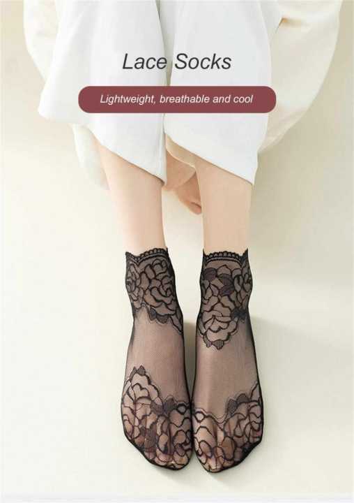 Fashion%20Women%20Lace%20Flower%20Socks%20Female%20Elastic%20Thin%20Breathable%20Ankle%20Socks%201Pairs%20-%20Image%203