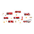 Cartoon Fire Truck Wall Decor Decals Kids Room Playroom Bedroom Firetruck Poster Mural Wall Stickers Kids Room Nursery Decor. 