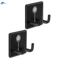 2x Wall Mounted Racket Rack Portable Wall Hook Metal Badminton Racket Hook.