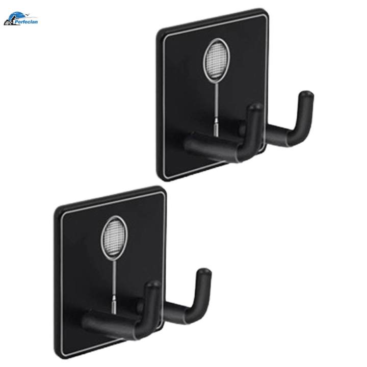 2x%20Wall%20Mounted%20Racket%20Rack%20Portable%20Wall%20Hook%20Metal%20Badminton%20Racket%20Hook%20-%20Image%203