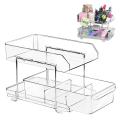 Under Sink Storage For Bathroom 2 Tier Pull Out Organizer Shelf Storage Drawer Bathroom Vanity Counter Organizing Tray Clear. 