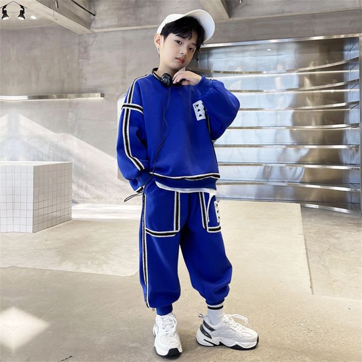 Children Boys Clothing Set Fashion Baby Boy Tracksuits Street Clothes Teenage 5 6 8 11 12 Years Autumn Kids Sports Suits 2Pcs