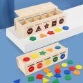Preschool enlightenment early education shape color matching classification coin box baby puzzle board game building block wooden toys.