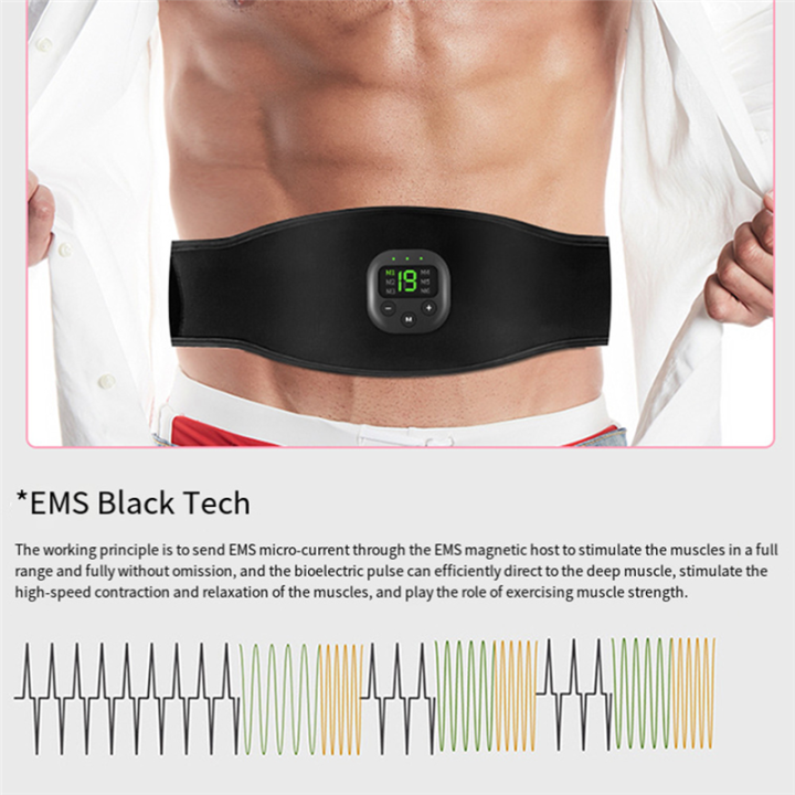 EMS%20Electric%20ABS%20Abdominal%20Belt%20Smart%20Body%20Massager%20Fitness%20Massage%20Belts%20Equipment%20Black%20for%20Home%20Gym%20-%20Image%203