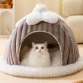 Dog Cat Bed Semi Enclosed Pet Cat Nest for under 6 Catties Pomeranian Kitten.