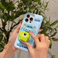 Cartoon cute three-dimensional little monster comes with stand, personalized Case for iPhone 16 15 Pro Max 14 13 12 Pro 11 Soft Cover. 