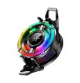 For Memo CX15 IceStorm Game Cooling Fan L1-5V Mode/AI Mode Phone Radiator Cooler with Central Temp Display 3 Mode RGB(Rainbow, Breathing,Gradient) Cool Light.