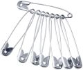 Nickel Plated Safety Pin 12 Pieces 0-1-2. 