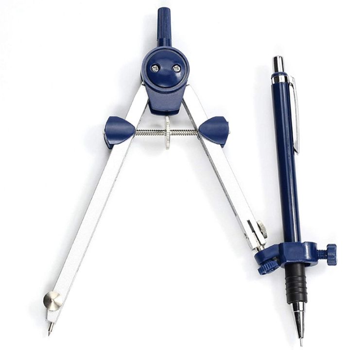 JAERBEE 9Pc Geometry Set Metal Compass Geometry Precision Tool for Student, Circle Drawing Tool and Architecture Drafting Kits