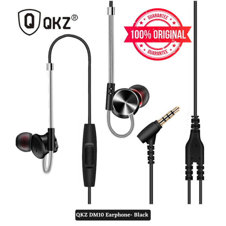 QKZ DM10 Authentic Zinc Alloy HiFi Earphone In Ear Earphones Sports Headset Phone Laptop Gaming Earphone