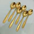 6 pcs stainless steel golden color tea spoon. 