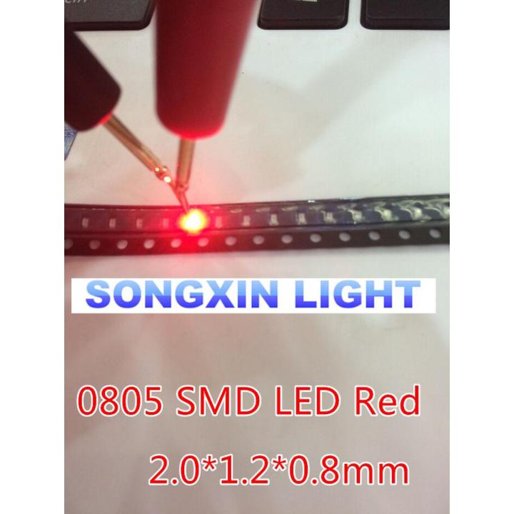 【Mary DAI Store】10PCs LEDs SMD 0805 Diodes SMD LED SMD Diode 2.0*1.2*0.8mm 0805 smd led Red  light-emitting 620-625nm