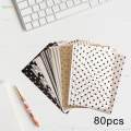 80 Pieces Bouquet Packaging Paper, Floral Wrapping Paper, Polka Dot Flower. 