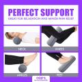 Comfort Foam Neck Roll and Cervical Bolster Round Pillow with Removable Washable Soft Cover for Spine and Neck, Back, Lumbar, Leg, Vertebra, Shoulder Relaxer, Pain Relief & Support (18.5" X 6.5"). 