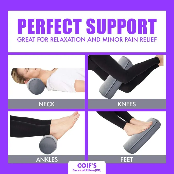 Comfort%20Foam%20Neck%20Roll%20and%20Cervical%20Bolster%20Round%20Pillow%20with%20Removable%20Washable%20Soft%20Cover%20for%20Spine%20and%20Neck,%20Back,%20Lumbar,%20Leg,%20Vertebra,%20Shoulder%20Relaxer,%20Pain%20Relief%20&%20Support%20(18.5"%20X%206.5")%20-%20Image%205