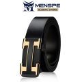 MENSPE Men's Belt Men Fashion Belt Men Leather Belts Two-layer Cowhide Automatic Buckle Belts Brand Luxury High Quality Business Strap Male Waistband for Men. 