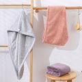 Japanese-style MUJI simple shower hat good product solid color bath washing, super absorbent dry hair hat, head hat.