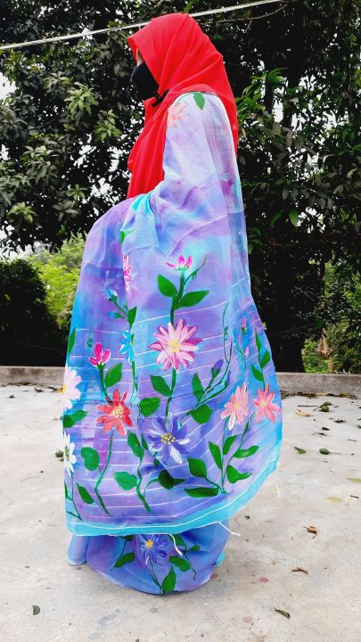 Sky%20Color%20Half%20Silk%20Wash%20Painted%20Hand%20Paint%20Saree%20-03%20-%20Image%203