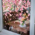 GC Flower Window Clings, Hanging Vine Floral Glass Sticker, Waterproof Fallen Flowers Vine Glass Stickers For Bedroom Restroom Glass Window Doors DIY Decoration. 