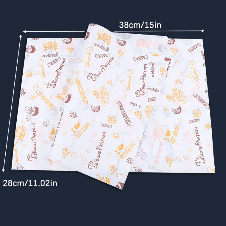 50Pcs%20Cute%20Bento%20Cake%20Box%20Pad%20Food%20Grade%20Paper%20Bread%20Hamburg%20Cake%20Fried%20Food%20Oil-Proof%20Wrapping%20Paper%20Kitchen%20Baking%20Tool%20-%20Image%202