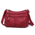 Annmouler Fashion Women Bag Pu Soft Leather Shoulder Bag Multi-layer Crossbody Bag Quality Small Bag Brand Red Handbag Purses.