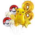 9pcs Pokemon Pikachu Balloon Party Decoration Supplies Charmander Squirtle Bulbasaur Party Aluminum Film Balloon Gift Figure Toy. 