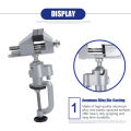 Universal Table Vise with 360 degrees Swiveling Head Clamp for Crafting Painting Sculpting Electronics Soldering 3-inch Rotatable Tabletop Clamp Vice.