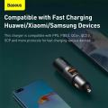 Baseus Share Together Fast Charge Car Charger with Cigarette Lighter Expansion Port U+C 120W.
