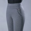 Spring Autumn Elegant High Waist Casual Stretch Slim Middle Aged Women Trousers Ladies Fashion All Match Black Gray Pencil Pants.