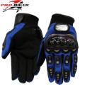 Pro bike full hand gloves with Screen tuch finger  Pro-Bike Leather Motorcycle Full Gloves. 