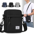 Men's shoulder bag, casual fashion, oxford cloth men's bag, light sports crossbody bag, men's mobile phone, mini small shoulder bag. 