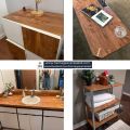 10 sqf Self Adhesive Wood Grain Furniture Stickers PVC Wallpaper cabinets Gloss Film Vinyl Counter Top Decal ( 5x2 feet).