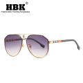 HBK Punk Rimless Sunglasses Men Luxury Brand Steampunk Oval Frameless Sun Glasses for Male Metal Frame Stripe Legs Shade Eyewear. 
