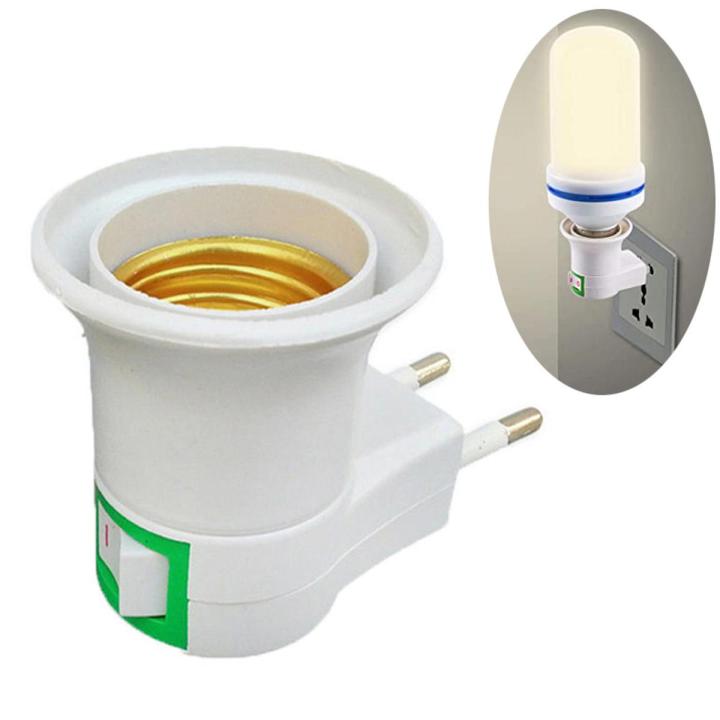 220V E27 Adapter Screw Mouth Night Light  Lamp Holder Switch Round Foot Wall Type Mobile Lamp Shades
