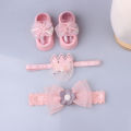 Lace Flower Cotton and Polyester Hair Band for Children - 3 Pcs.