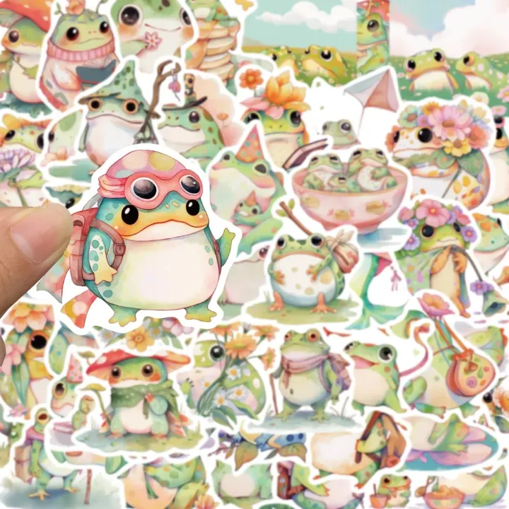 10/50pcs%20Cute%20Colorful%20Frog%20Stickers%20Aesthetic%20Decals%20Decorative%20Scrapbook%20Notebook%20Phone%20Luggage%20Sticker%20-%20Image%204