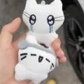 Kawaii Plush Cat Keychains Creative Embroidered Pendant School bag Keyrings Backpacks Decoration Gift For Friends.