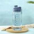 1.5L Sports Water Bottle Large Capacity High Temperature Resistant Transparent Plastic Cup Fitness Outdoor Eco-Friendly Portable Travel Space Cup. 