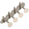 Machines Tuners Pegs Tuning Key with White Pearl Knobs 4L+4R for Mandolin - White + silver.