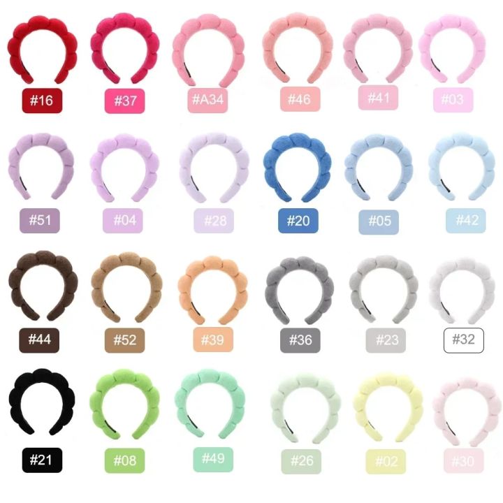 Puffy%20Makeup%20Spa%20Headband%20for%20Women%20Sponge%20Thick%20Hairbands%20for%20Skincare%20Yoga%20Face%20Washing%20Spa%20Mask%20Headwear%20Shower%20Facial%20-%20Image%202